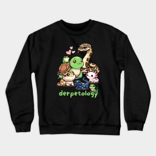 Derpetology - Funny Herpetology Design Crewneck Sweatshirt